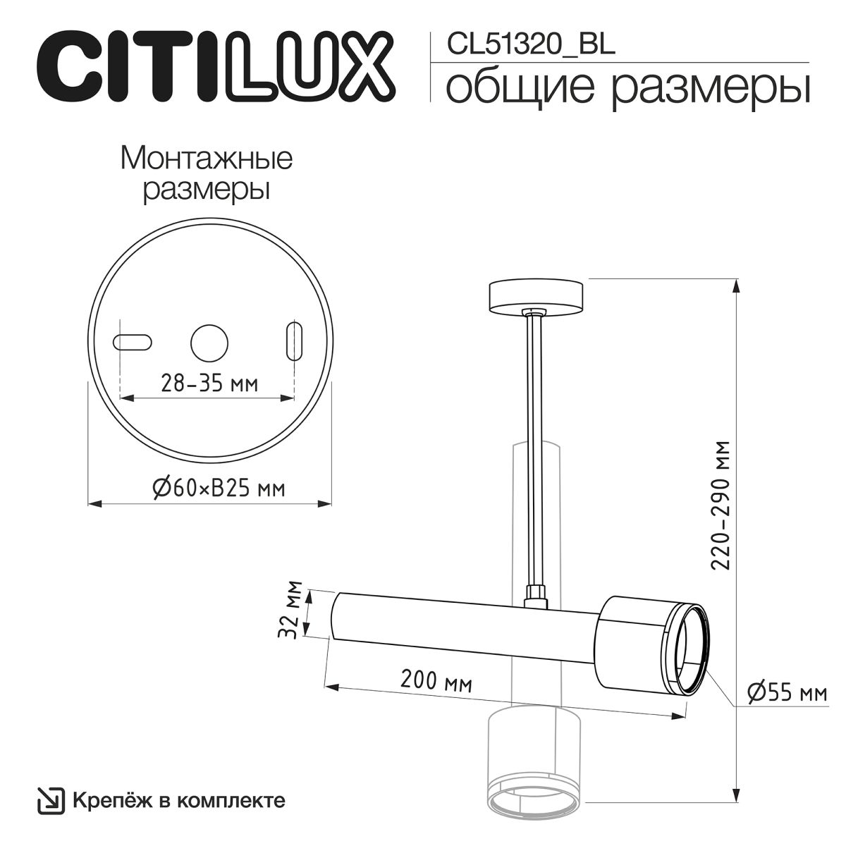 Спот Citilux Vektor CL51320_BL