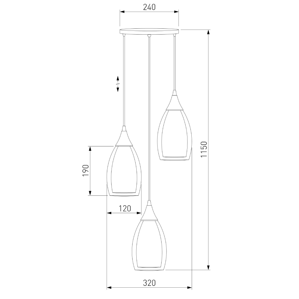 Подвесная люстра Eurosvet Cosmic 50085/3 черный жемчуг