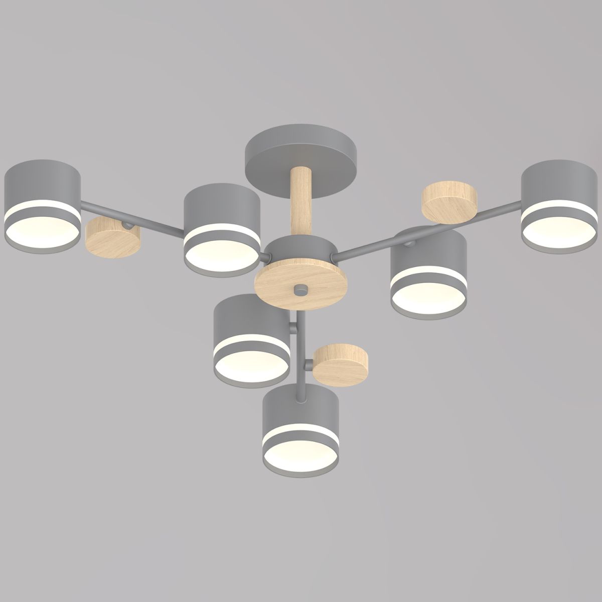 Люстра на штанге Reluce 68730-0.3-06 GX53 GREY+WOOD