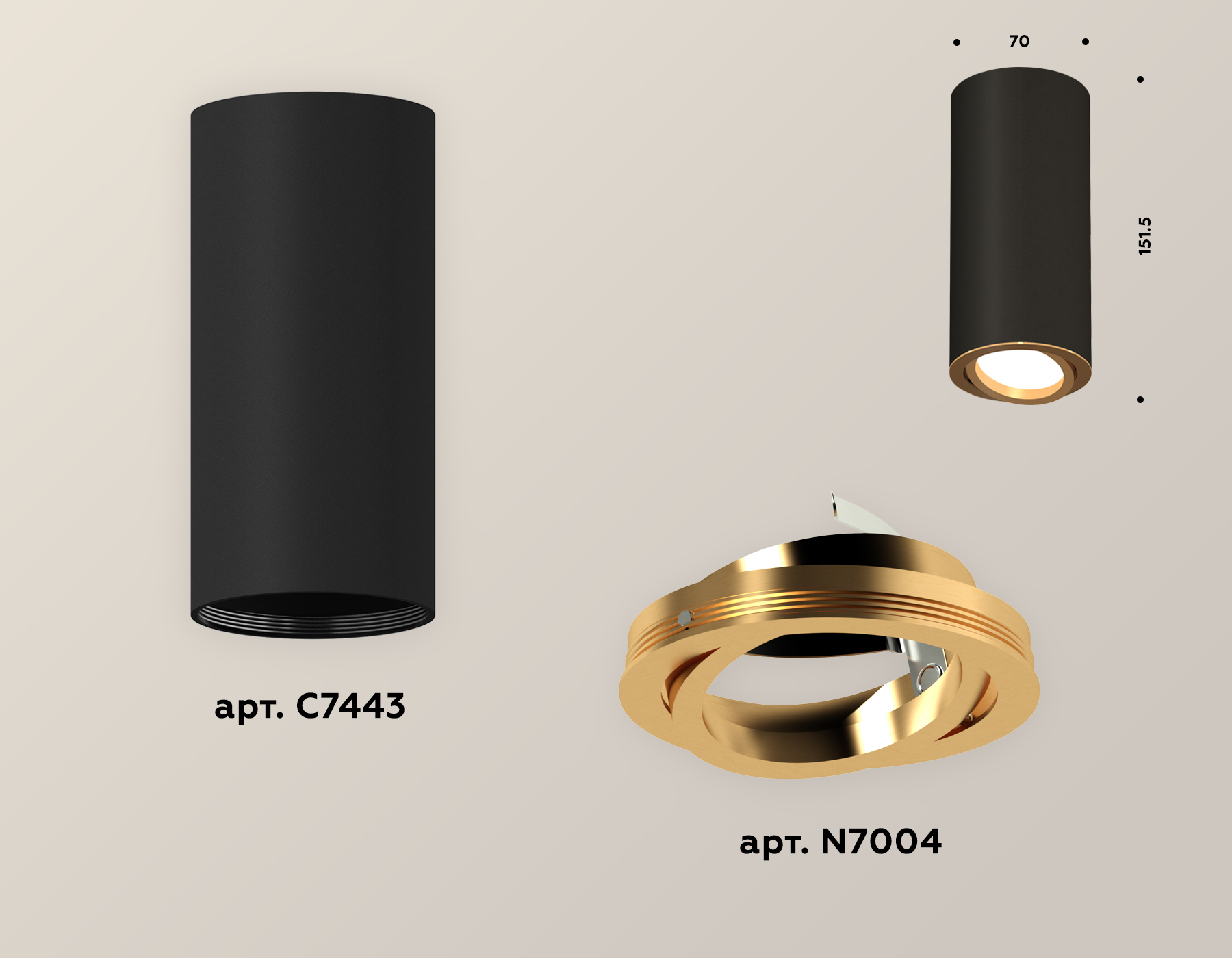 Накладной поворотный светильник Ambrella Light Techno XS7443004 (C7443, N7004)