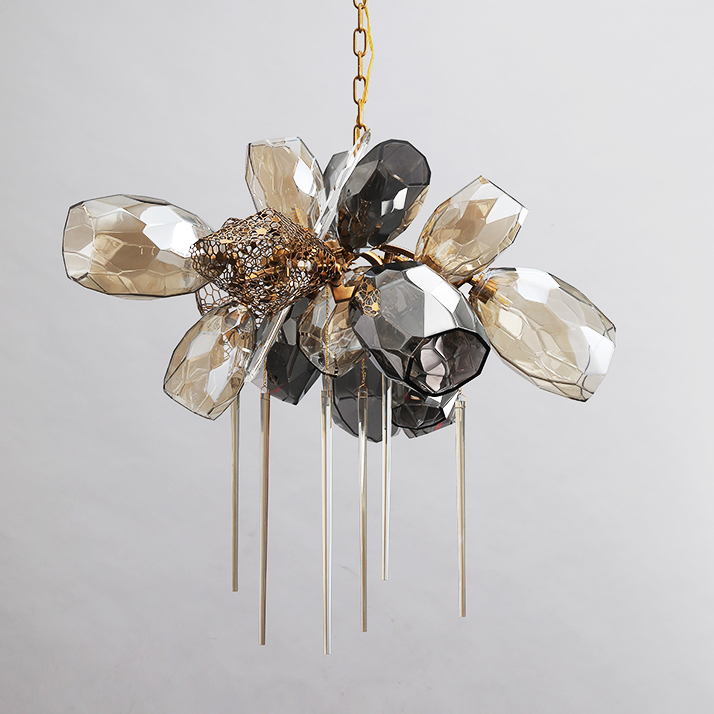 Подвесная люстра Delight Collection Britannica 8898P/AL gold/smoky Подвесная люстра Delight Collection Britannica 8898P/AL gold/smoky