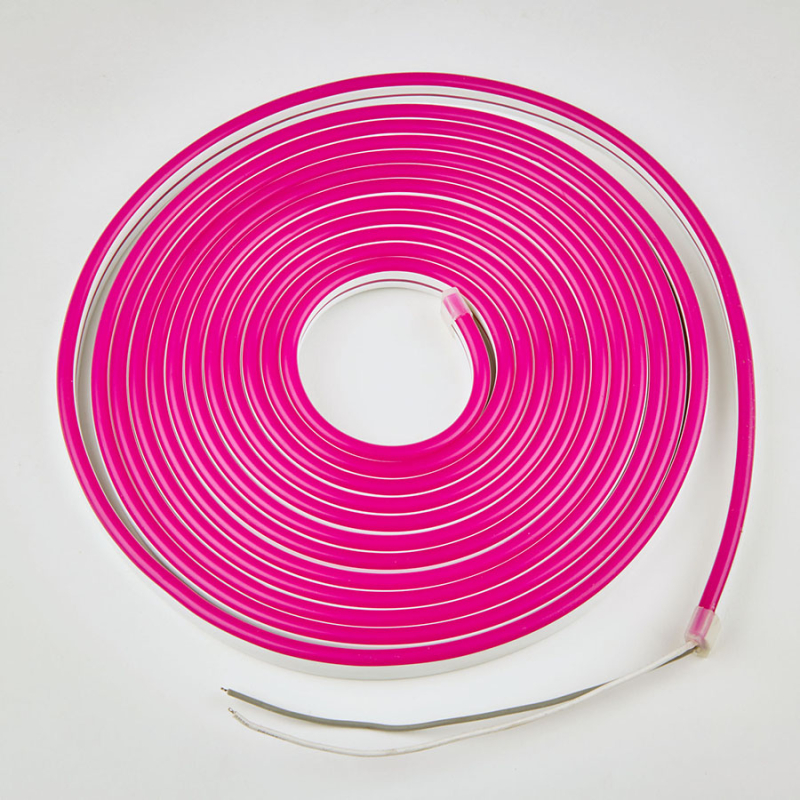 Светодиодная лента Uniel ULS-N11-2835-120LED/m-8mm-IP67-DC24V-10W/m-15M-PINK катушка в герметичной упаковке