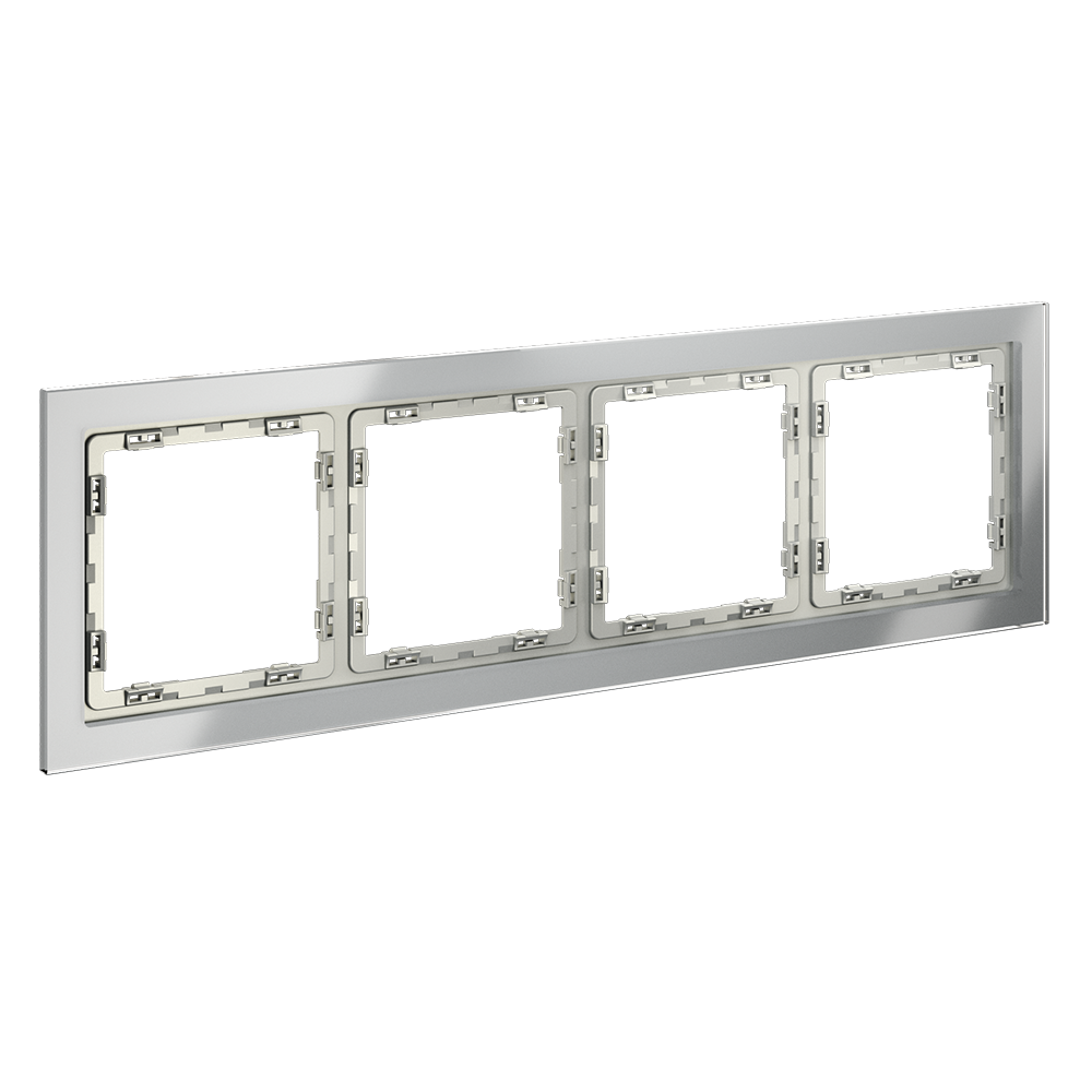 Рамка на 4 поста Voltum S70 VLS110405 (сталь, стекло)