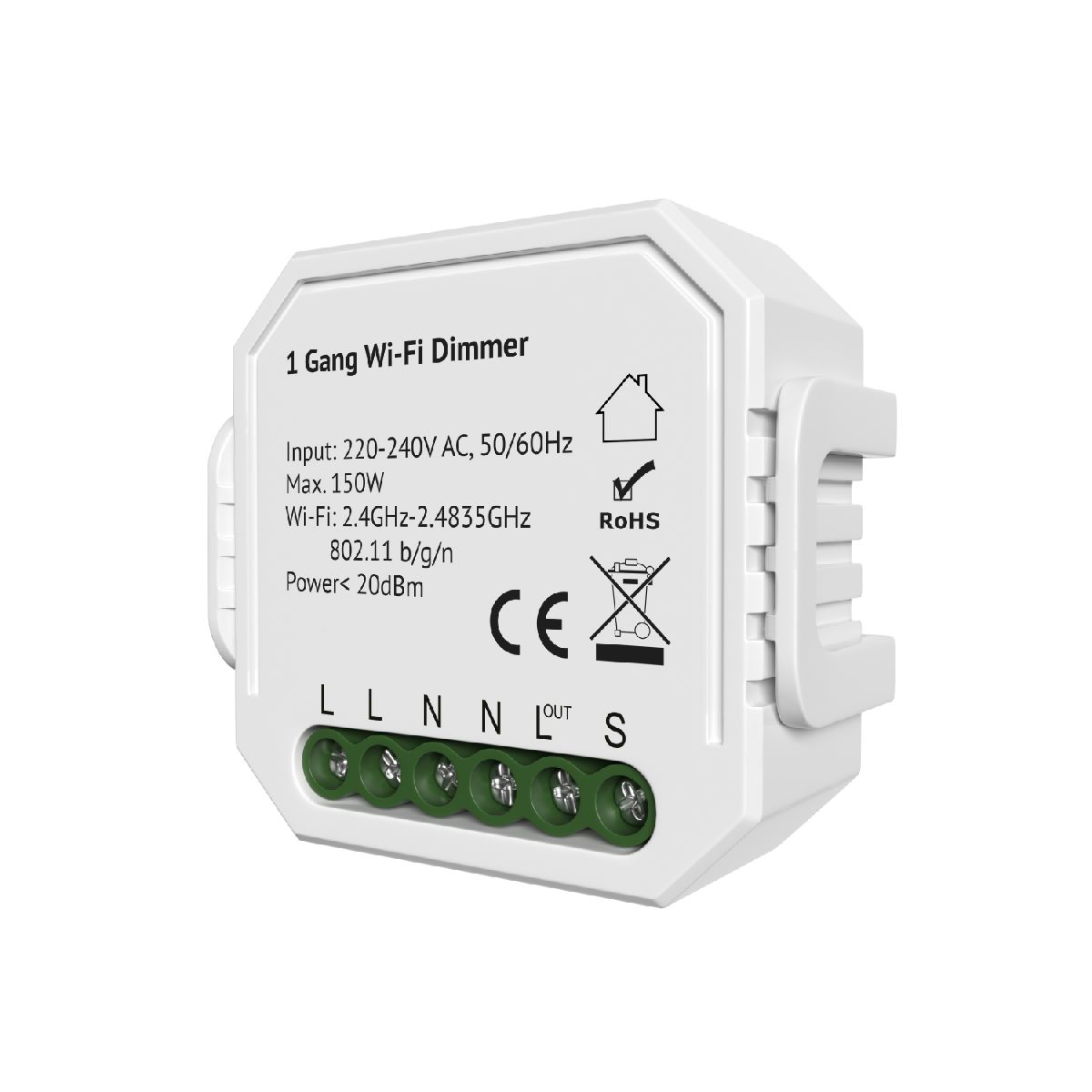 Одноканальное Wi-Fi реле-диммер Denkirs Relay RL1003-DM/1 Одноканальное Wi-Fi реле-диммер Denkirs Relay RL1003-DM/1
