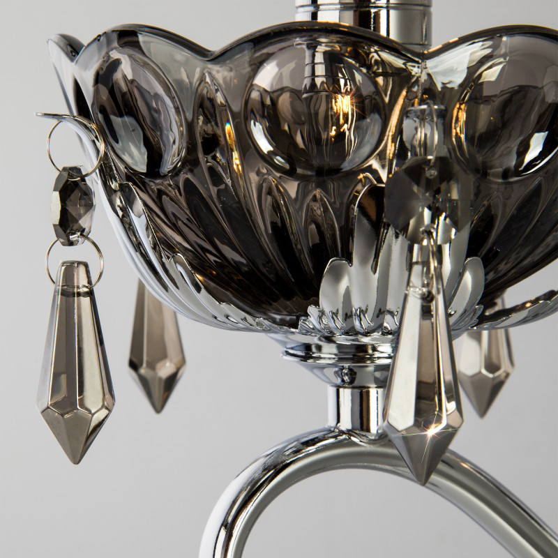 Бра Eurosvet 10103/1 хром/дымчатый хрусталь Strotskis