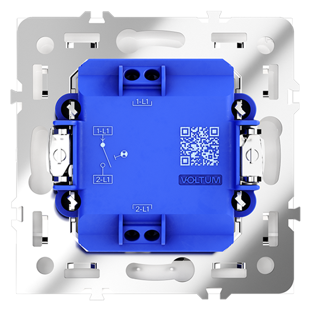 Выключатель одноклавишный с подсветкой Voltum S70 VLS010201 (белый глянцевый)