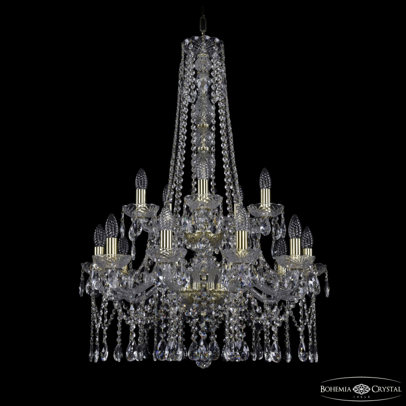 Подвесная люстра Bohemia Ivele Crystal 1413/10+5/220/h-92/2d G