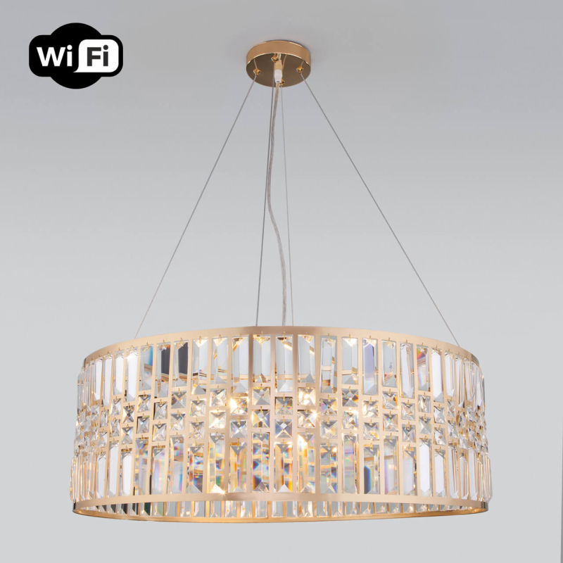 Подвесная люстра Eurosvet Lory 10125/8 золото/прозрачный хрусталь Strotskis Smart (10116/8) Подвесная люстра Eurosvet Lory 10125/8 золото/прозрачный хрусталь Strotskis Smart (10116/8)