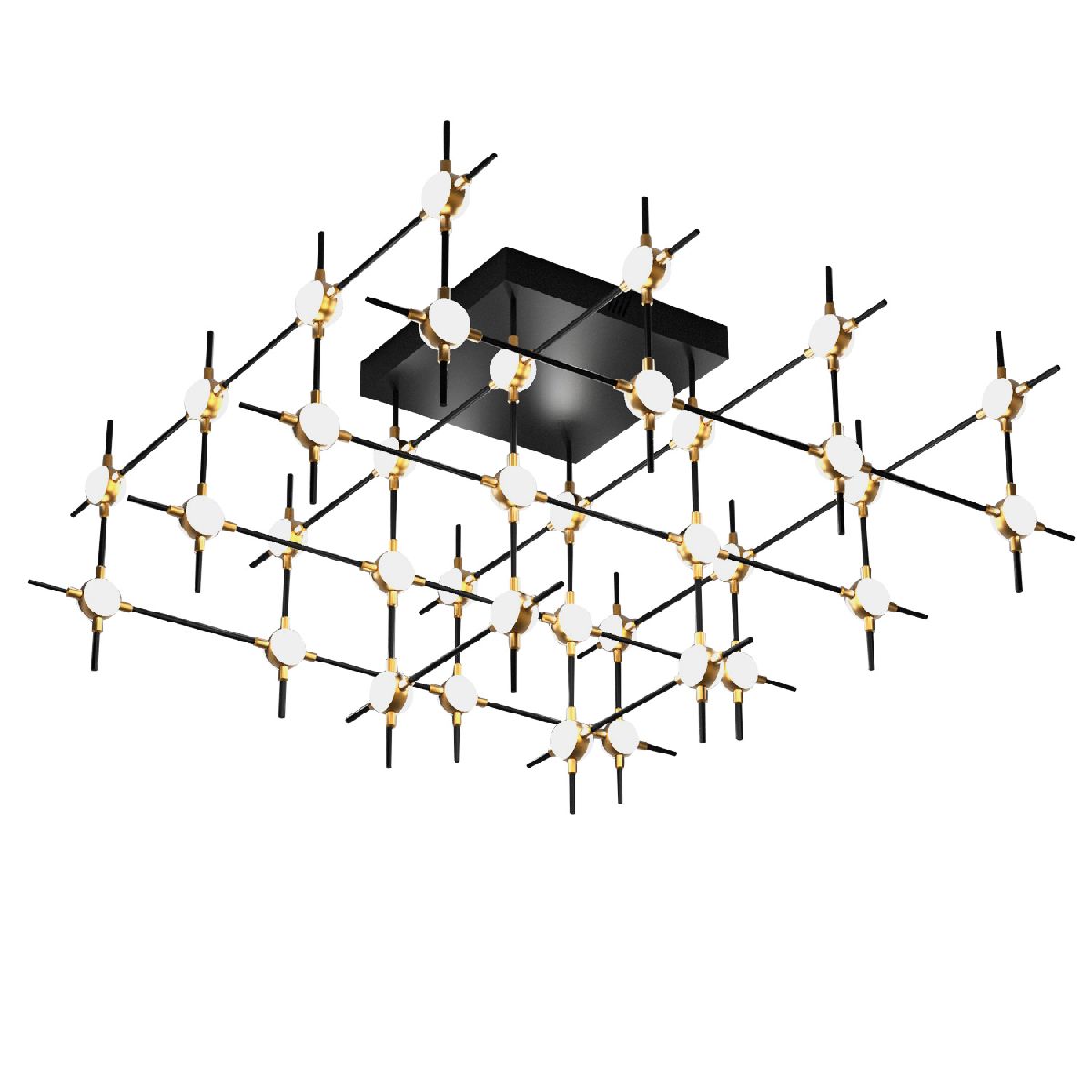 Потолочная люстра DeLight Collection Molecular MX18001067-36A black/gold Потолочная люстра DeLight Collection Molecular MX18001067-36A black/gold