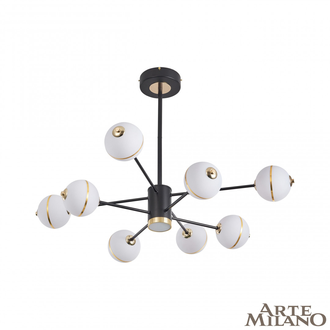 Люстра на штанге Arte Milano 272069/8 BK Люстра на штанге Arte Milano 272069/8 BK