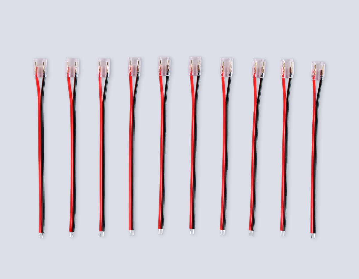 Соединитель гибкий односторонний Ambrella Light Illumination COB 12/24V для лент 8/10mm (2 конт.) (10шт. в комплекте) GS7375
