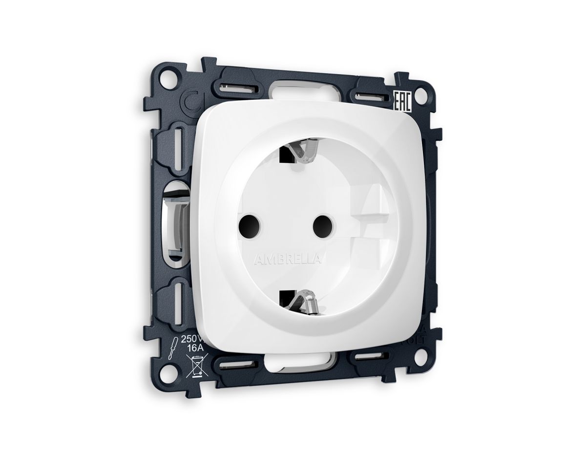 Комплект механизма электрической розетки Ambrella Volt Omega (OP1070, VM141) MO107010
