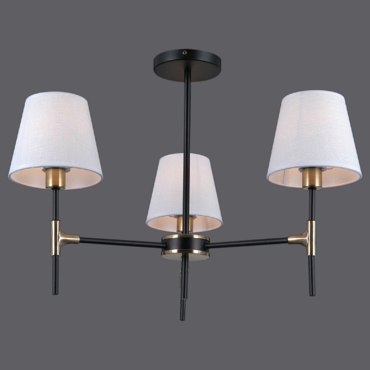 Люстра на штанге Illumico IL0185-3CSQ-24 BK AB CASTOR Люстра на штанге Illumico IL0185-3CSQ-24 BK AB CASTOR