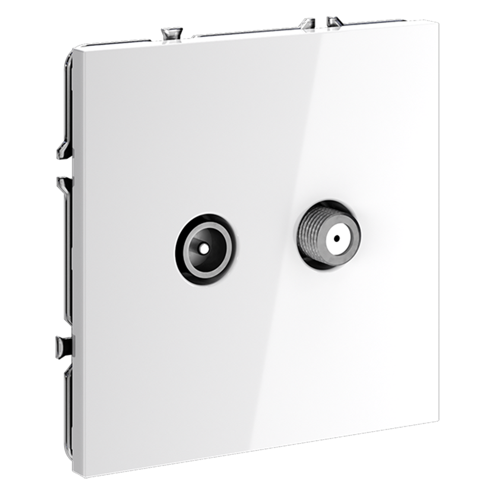 Розетка телевизионная Voltum S70 VLS060401 (белый глянцевый)