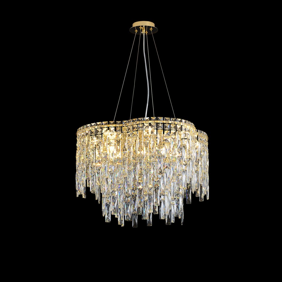 Подвесная люстра Crystal Lux ABRIL SP12 GOLD Подвесная люстра Crystal Lux ABRIL SP12 GOLD