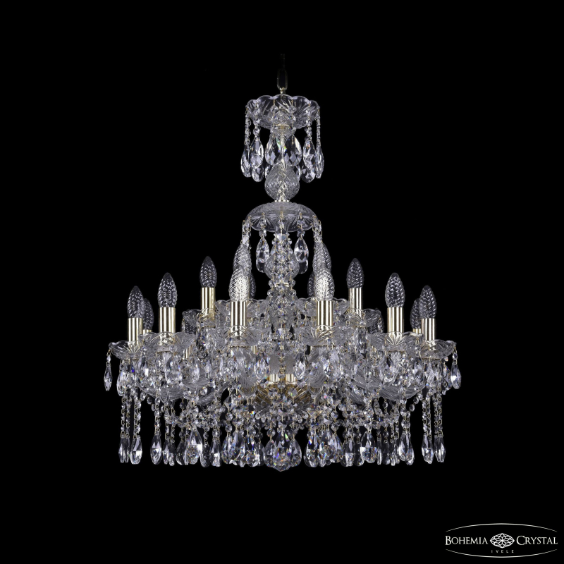 Подвесная люстра Bohemia Ivele Crystal 1413/12+6/220/XL-74 G