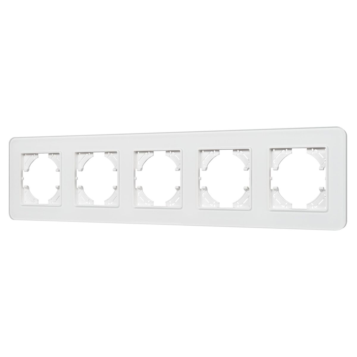 Рамка на 5 постов стеклянная Arlight FRM-OMALI-GS-5-WH 049704