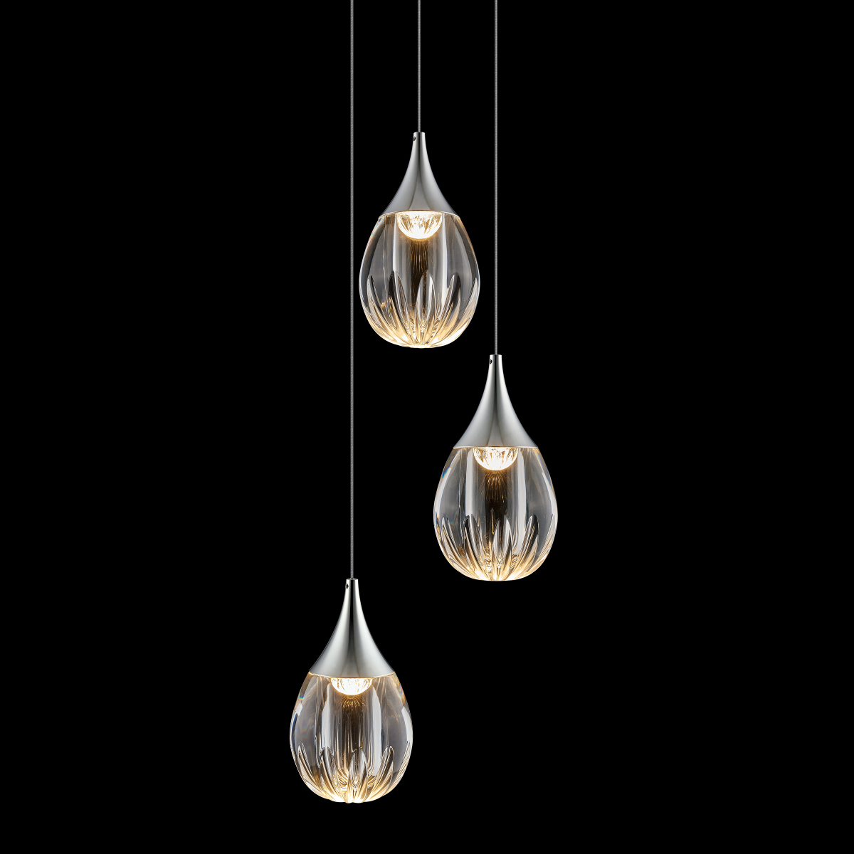 Подвесной светильник Delight Collection Stilla MD24001004-3A chrome/clear Подвесной светильник Delight Collection Stilla MD24001004-3A chrome/clear