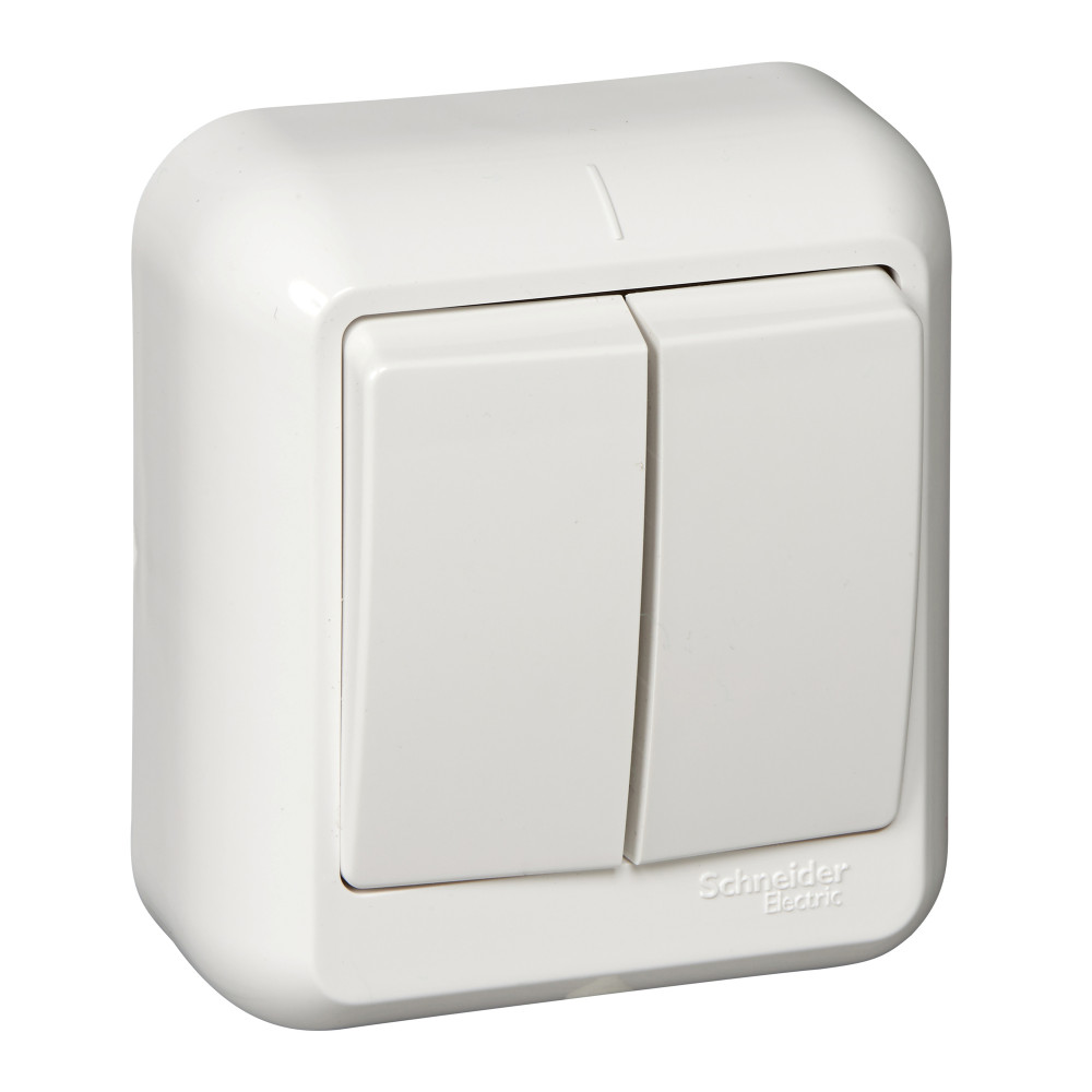 Выключатель 2-клавишный Schneider Electric Прима A56-029I-B