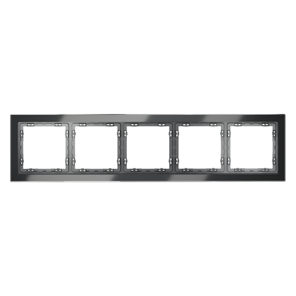Рамка на 5 постов Voltum S70 VLS110507 (графит, стекло)