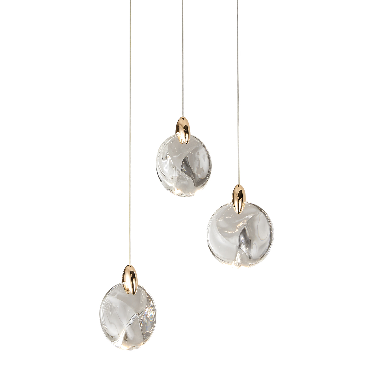 Подвесной светильник Delight Collection OD2440-3 gold/clear Подвесной светильник Delight Collection OD2440-3 gold/clear