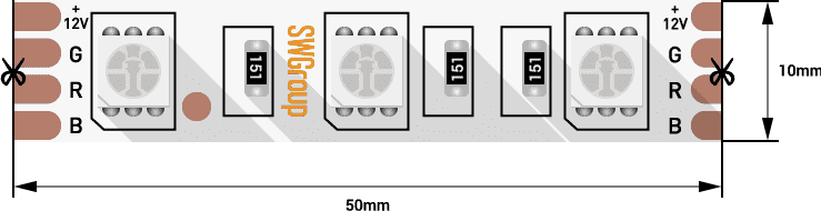 Светодиодная лента SWG SWG560-12-14.4-RGB-M 007268 Светодиодная лента SWG SWG560-12-14.4-RGB-M 007268