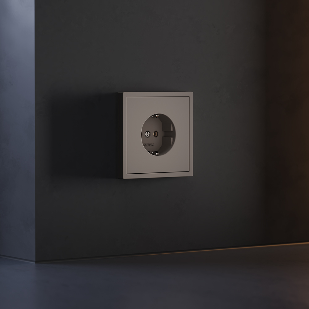 Накладка для розетки с заземлением Voltum S70 (капучино) VLS000614