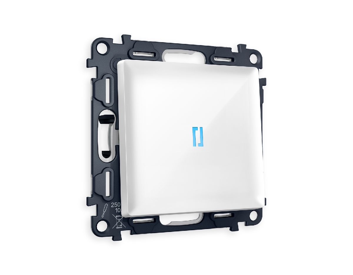 Комплект механизма 1-кл выключателя с подсветкой Ambrella Volt Alfa MA102020