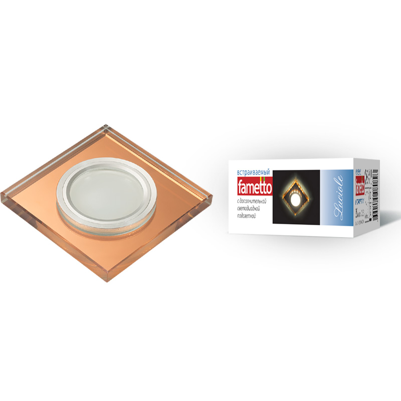 Встраиваемый светильник Fametto Luciole DLS-L107 GU5.3 CHROME/BRONZE Встраиваемый светильник Fametto Luciole DLS-L107 GU5.3 CHROME/BRONZE