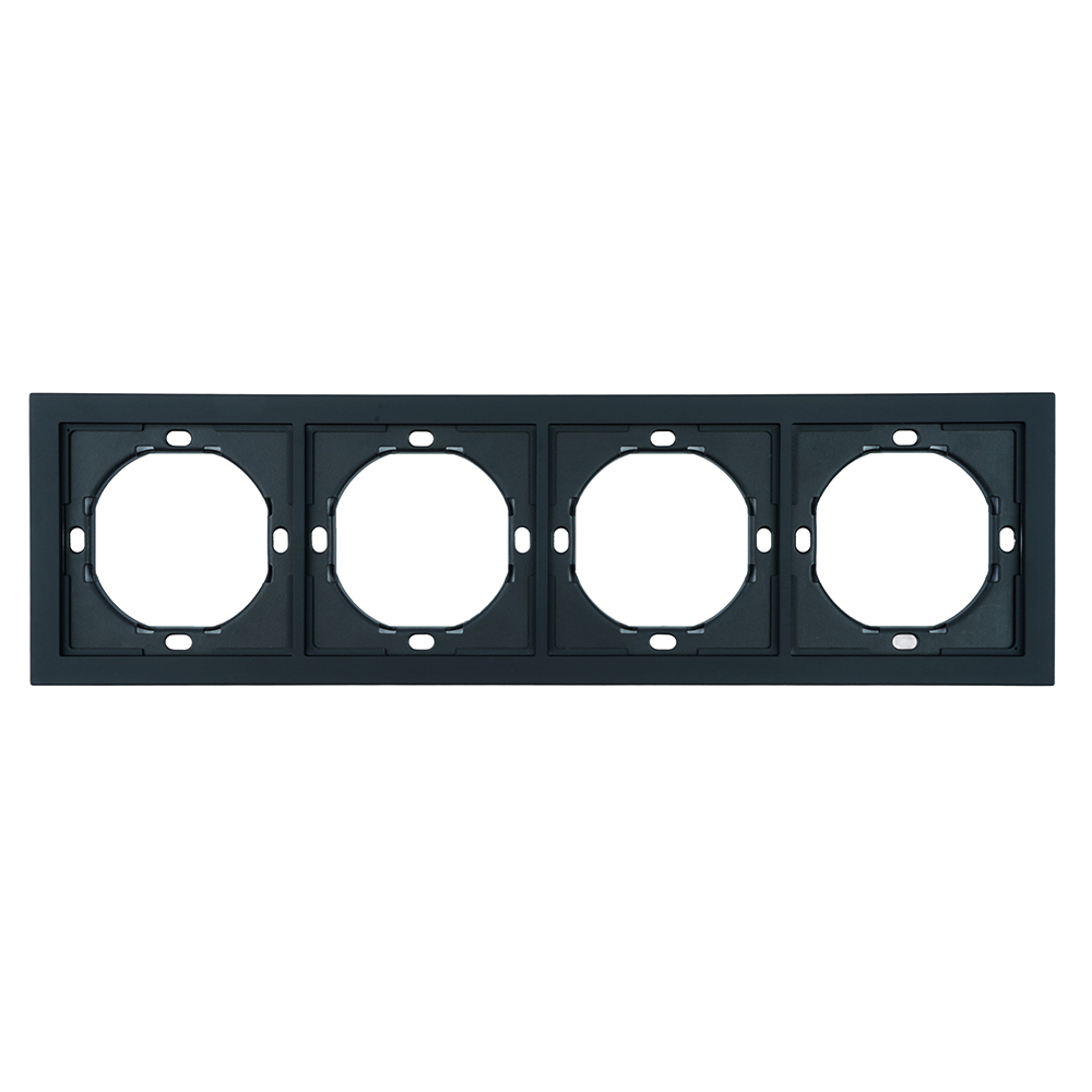 Рамка 4-местная Stekker Мия PFR00-3004-05 черный бархат 50464