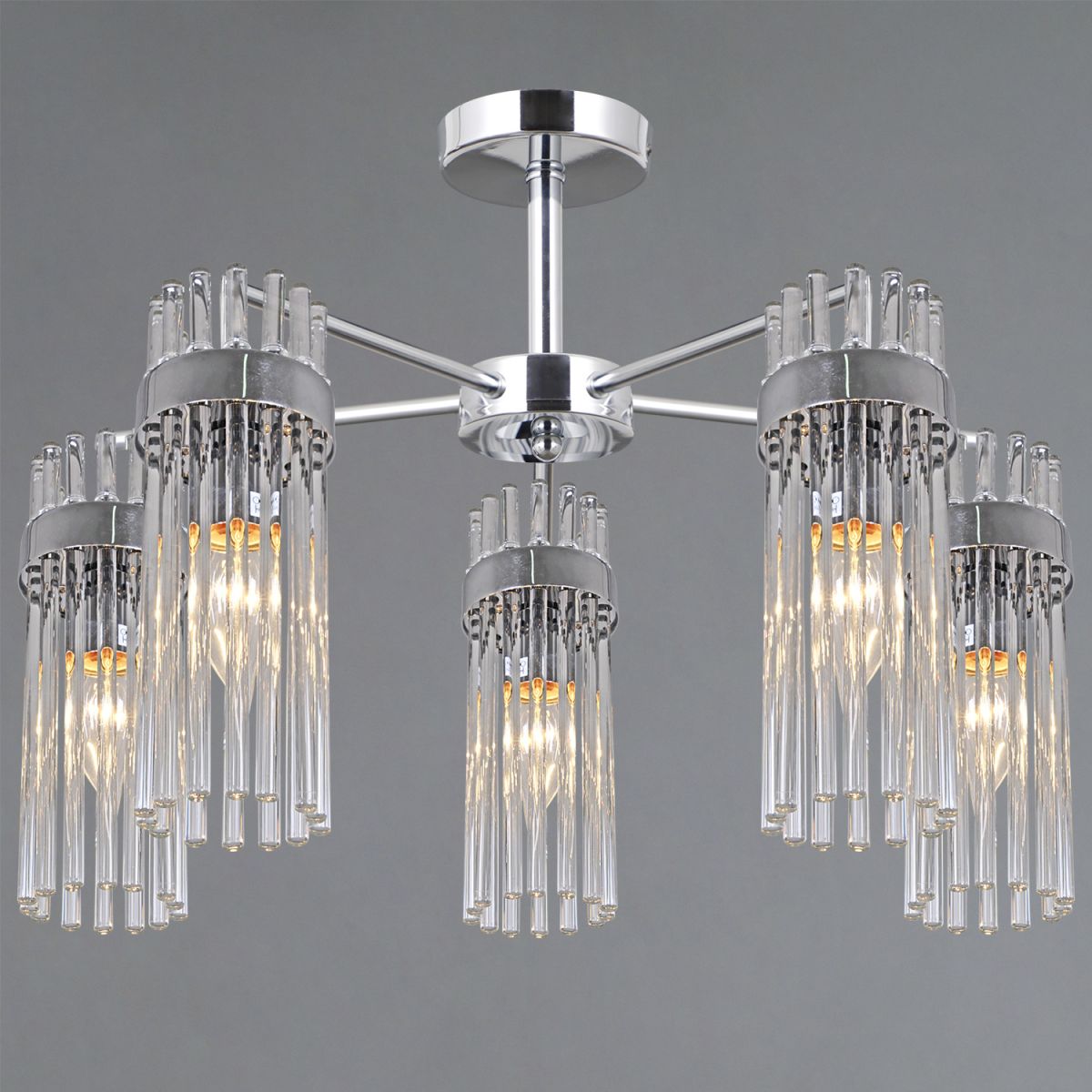 Люстра на штанге Illumico IL0761-5CSQ-25 CR GENOA Люстра на штанге Illumico IL0761-5CSQ-25 CR GENOA