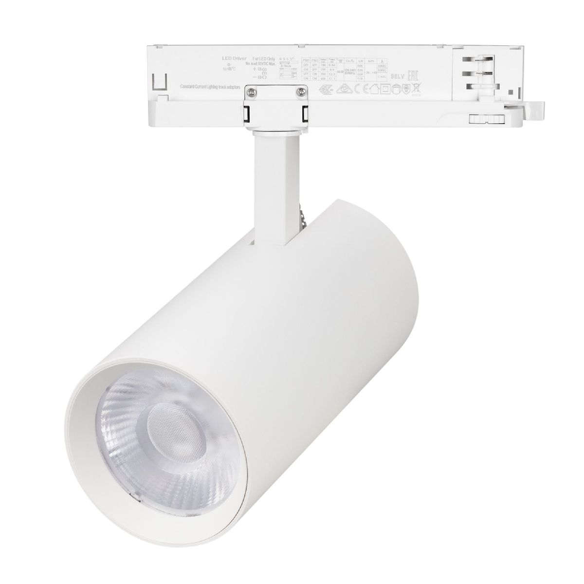 Трековый трехфазный светильник Arlight LGD-GERA-4TR-R90-30W Day4000 (WH, 36 deg, 230V) 055131 Трековый трехфазный светильник Arlight LGD-GERA-4TR-R90-30W Day4000 (WH, 36 deg, 230V) 055131