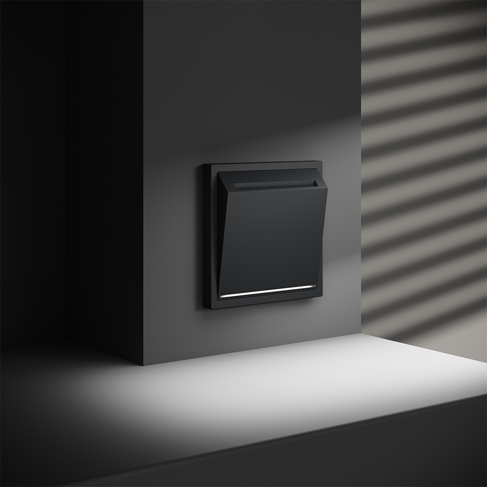 Выключатель встраиваемый Voltum S70 карточный 16А, (графит) VLS010707