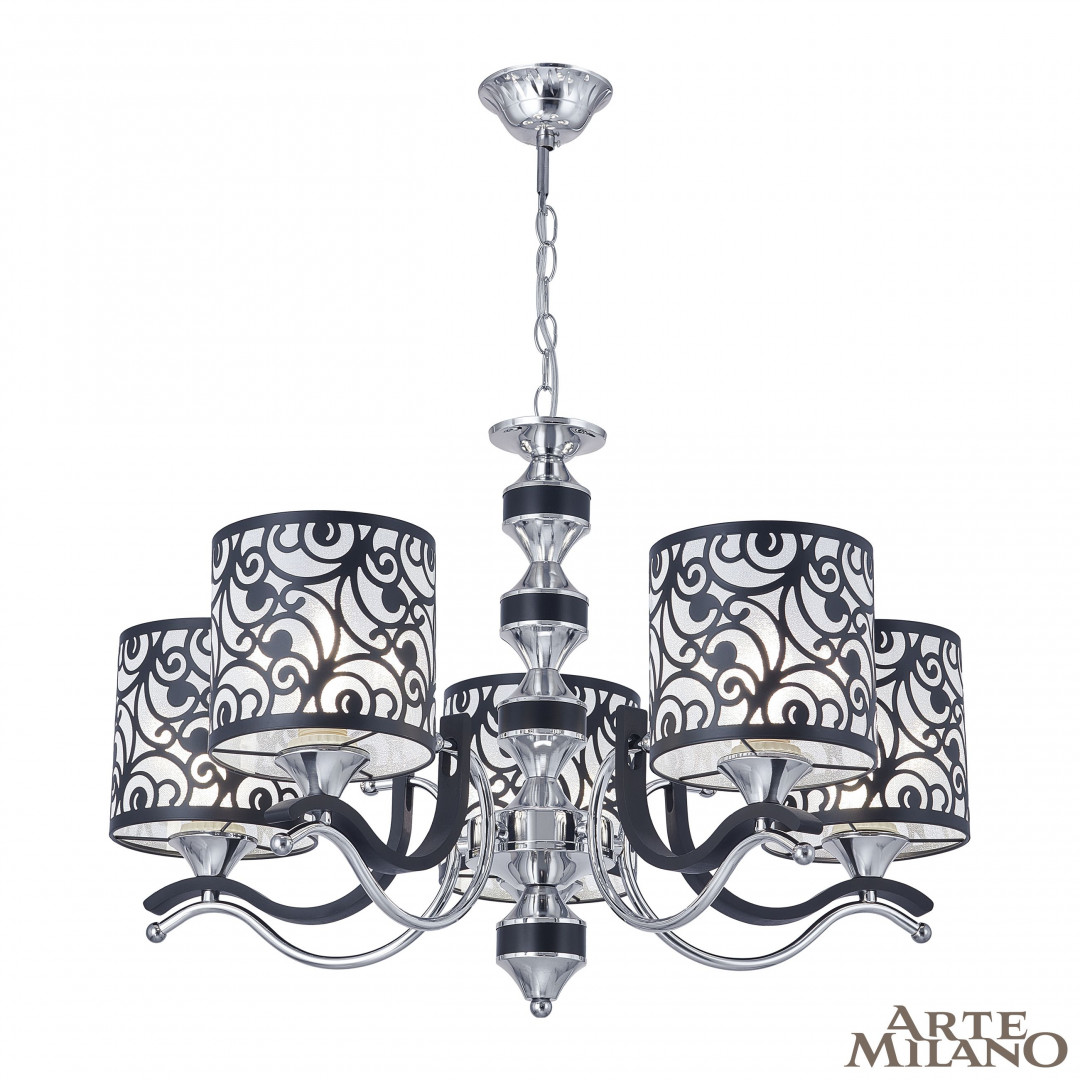 Подвесная люстра Arte Milano Florentia-4957 304957/5 Bk/Ni Подвесная люстра Arte Milano Florentia-4957 304957/5 Bk/Ni