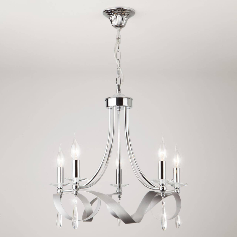 Подвесная люстра Eurosvet Adelia 60064/5 хром Подвесная люстра Eurosvet Adelia 60064/5 хром