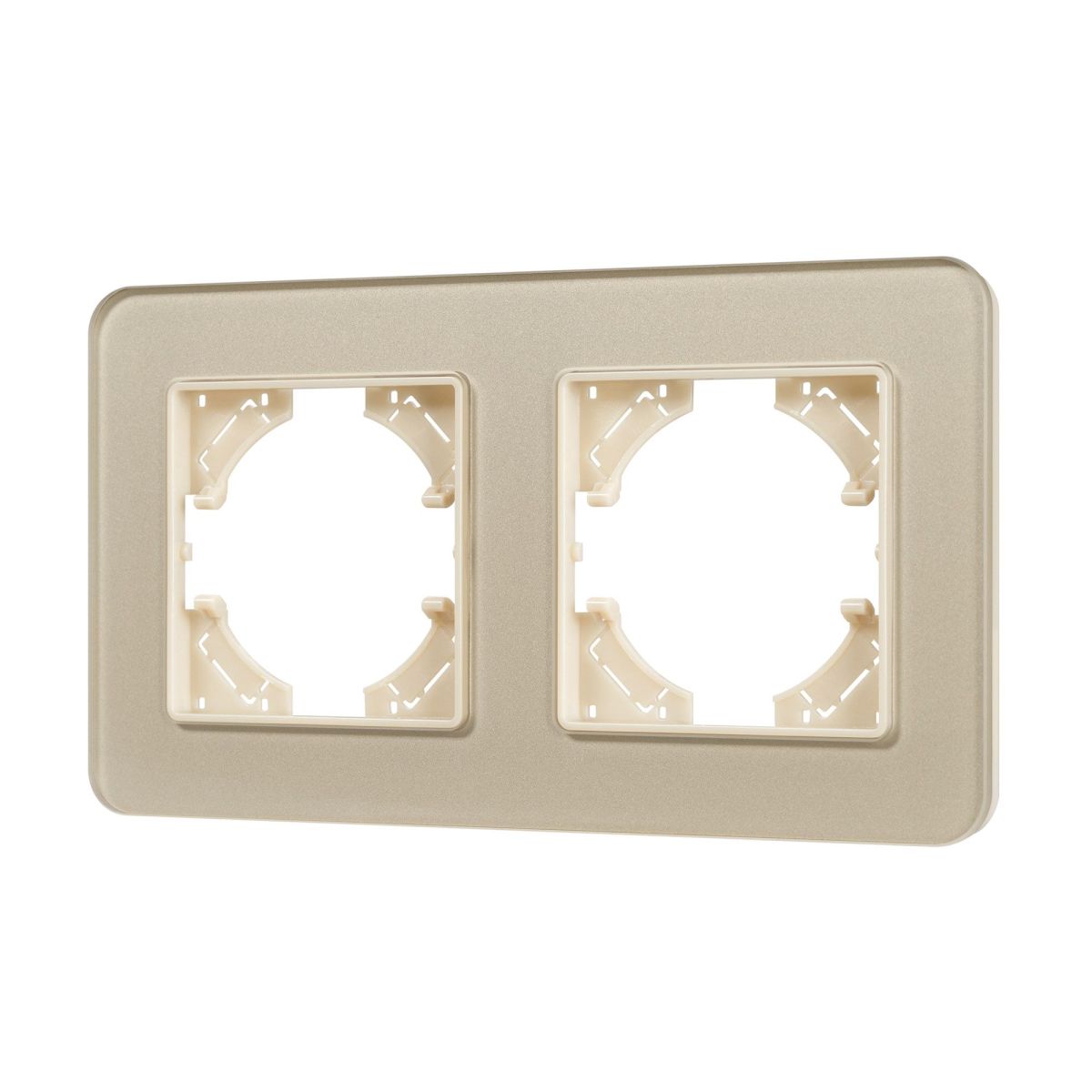 Рамка на 2 поста стеклянная Arlight FRM-OMALI-GS-2-GD 049695