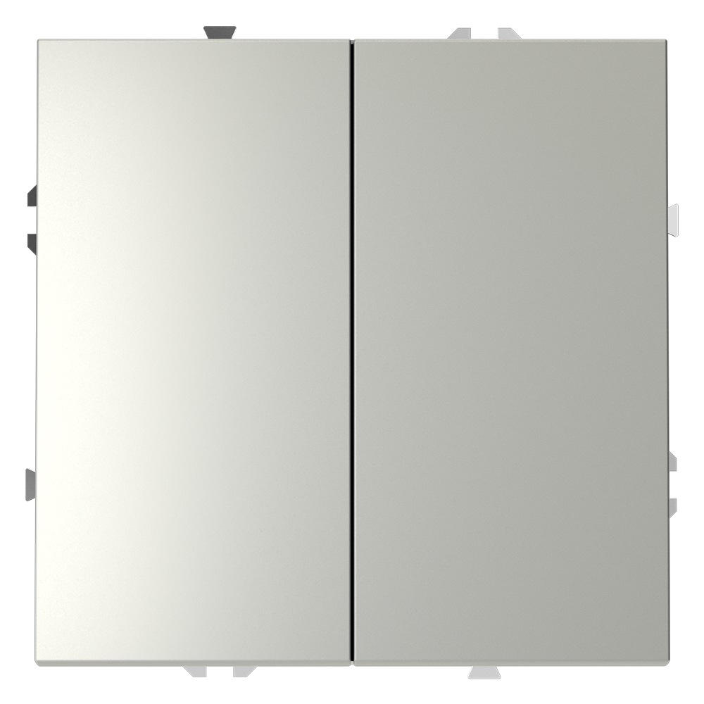 Выключатель с самовозвратом двухклавишный Voltum S70 VLS020605 (сталь)