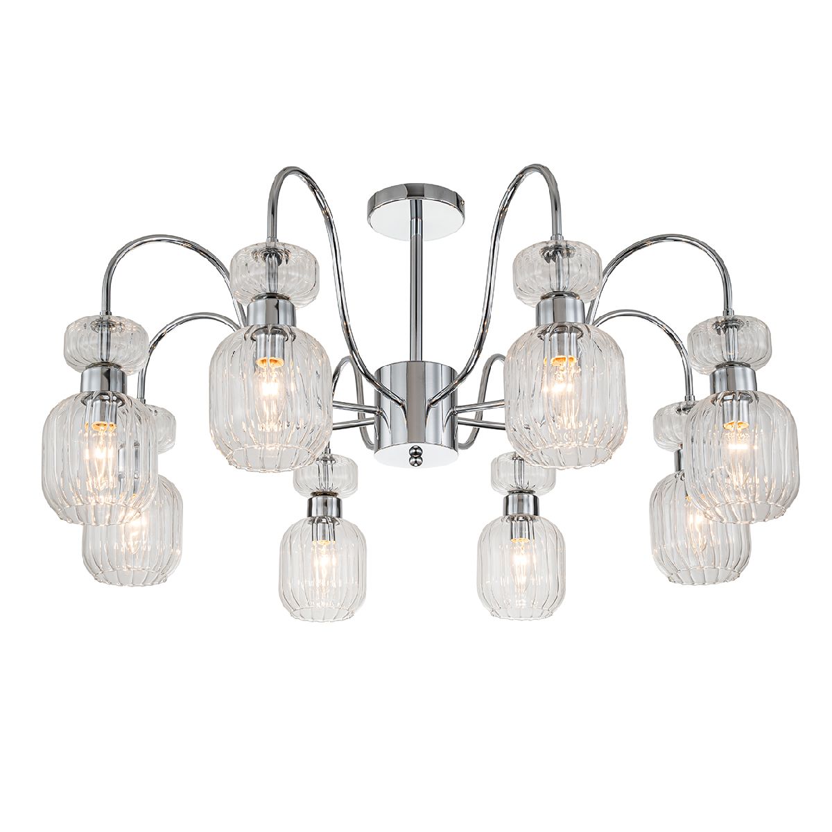 Люстра на штанге Escada Gloss 1141/8PL Chrome/Clear Люстра на штанге Escada Gloss 1141/8PL Chrome/Clear