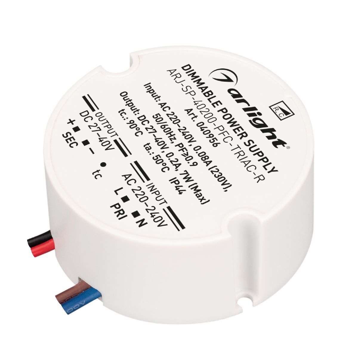 Блок питания Arlight ARJ-SP-40200-PFC-TRIAC-R (7W, 27-40V, 200mA) 040956 Блок питания Arlight ARJ-SP-40200-PFC-TRIAC-R (7W, 27-40V, 200mA) 040956