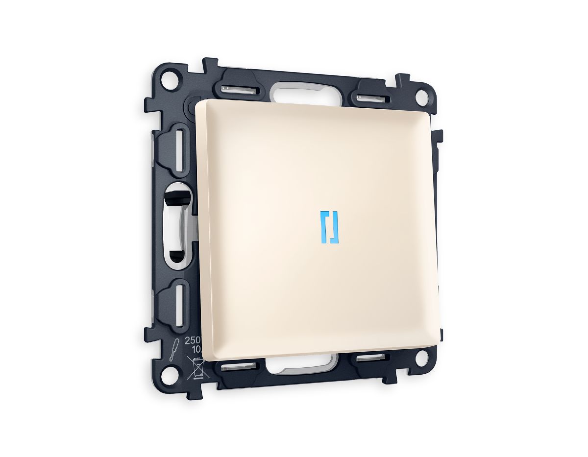 Комплект механизма 1-кл выключателя с подсветкой Ambrella Volt Alfa MA322020