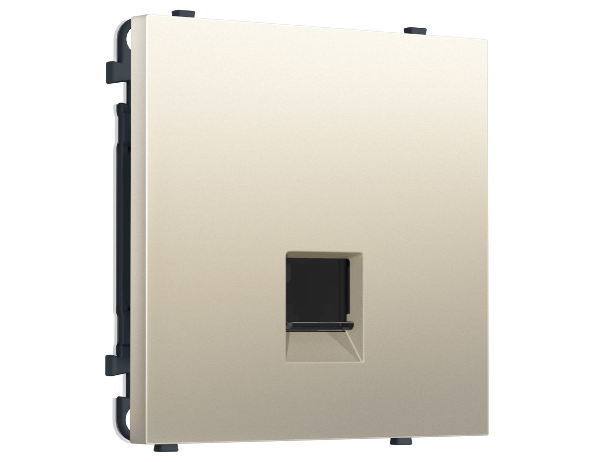 Комплект механизма компьютерной розетки SIGMA Шёлк RJ-45 Ambrella Volt MS552010 (SP5520, PR188)