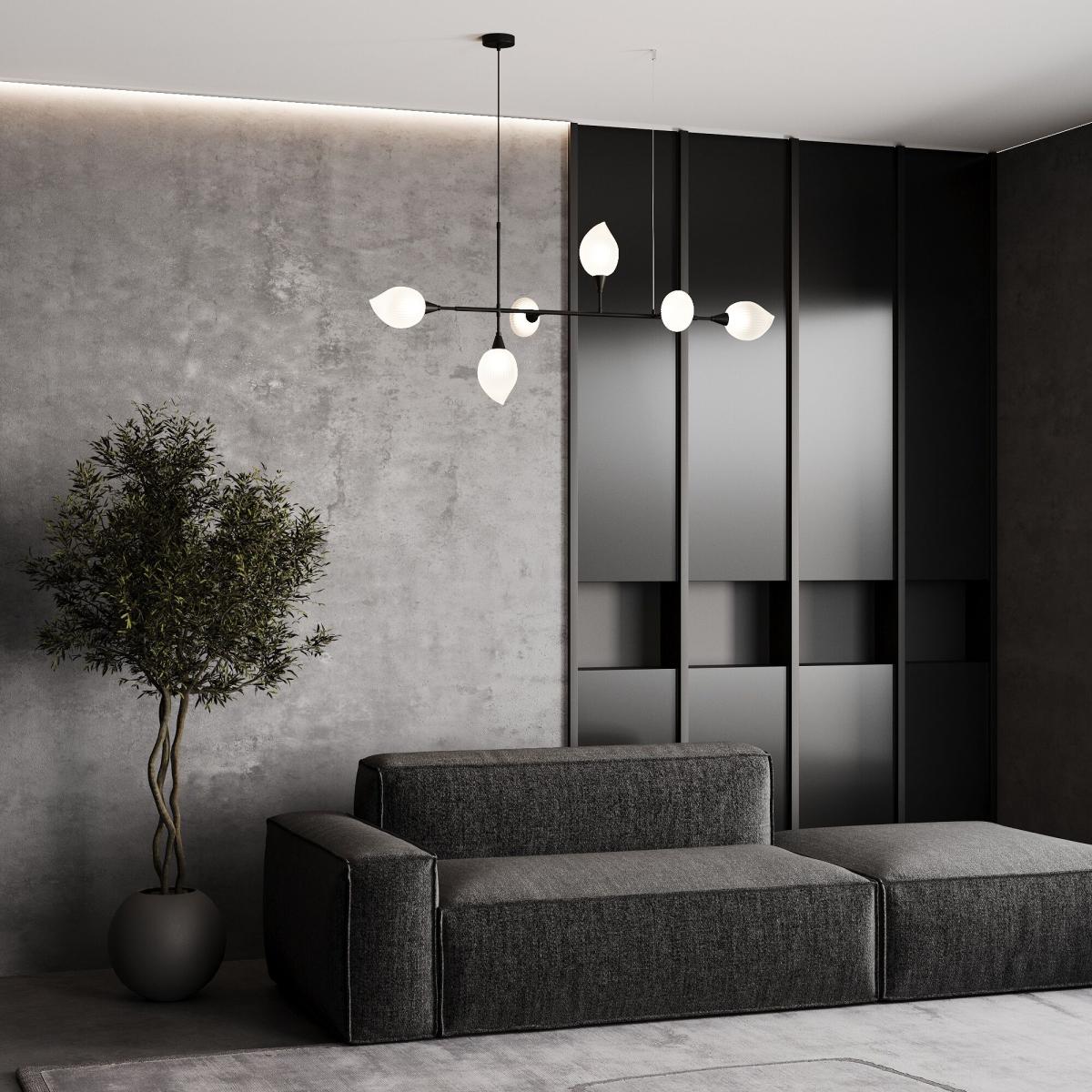 Подвесная люстра Eurosvet Sinki 30188/6 черный a065720