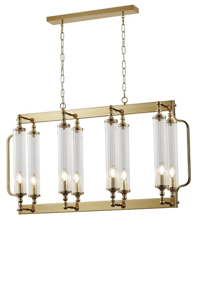 Подвесная люстра Crystal Lux TOMAS SP8 L1000 BRASS Подвесная люстра Crystal Lux TOMAS SP8 L1000 BRASS