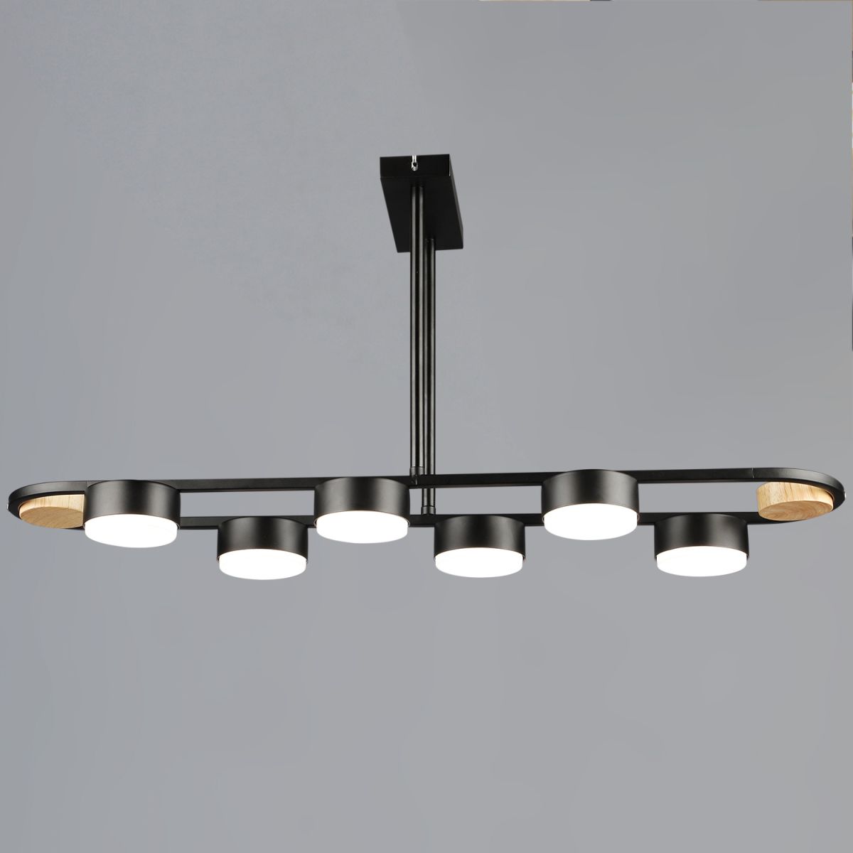 Подвесная люстра Reluce 02760-0.3-06 BK+WOOD GX53 Подвесная люстра Reluce 02760-0.3-06 BK+WOOD GX53