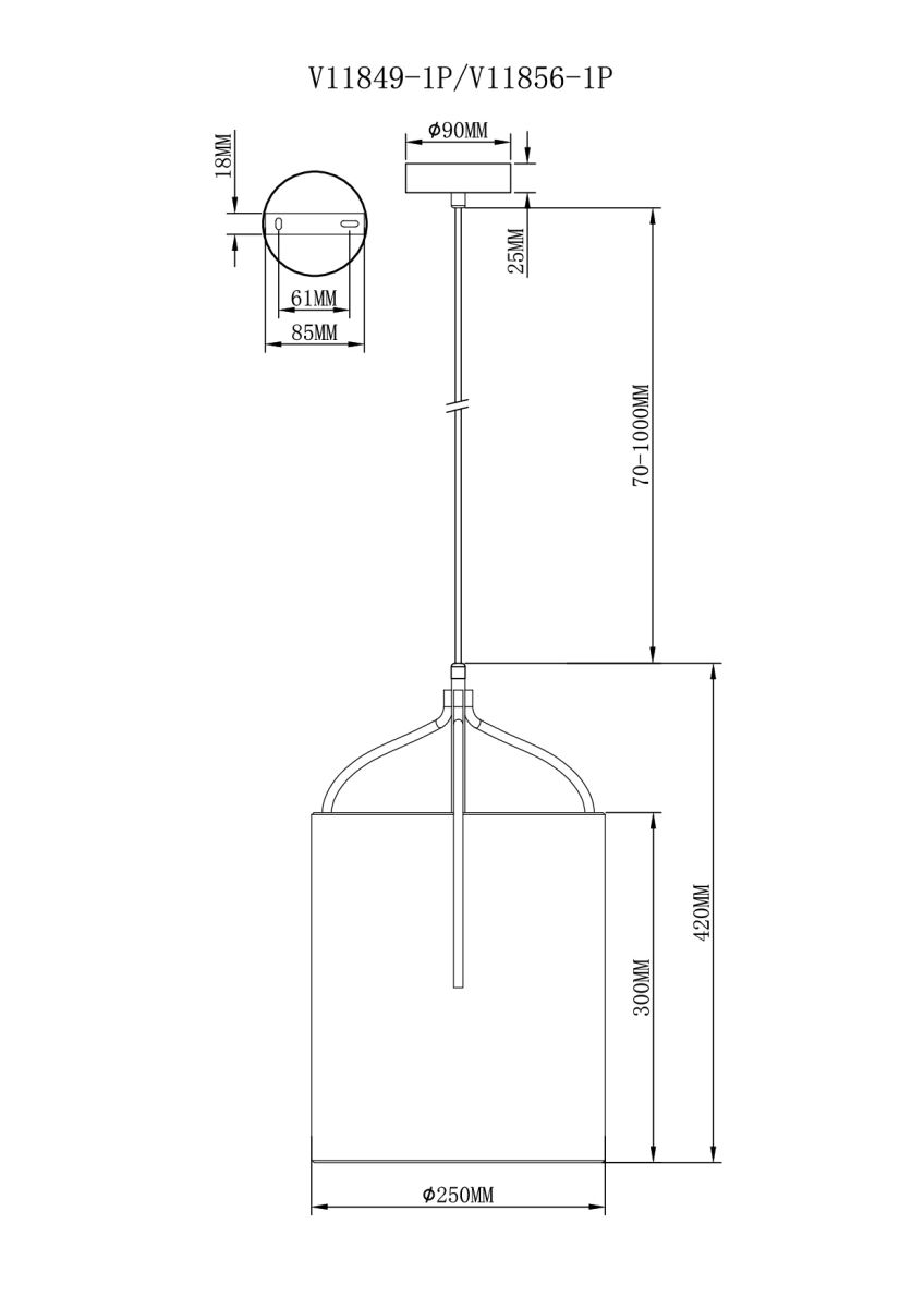 Подвесной светильник Moderli Inari V11856-1P