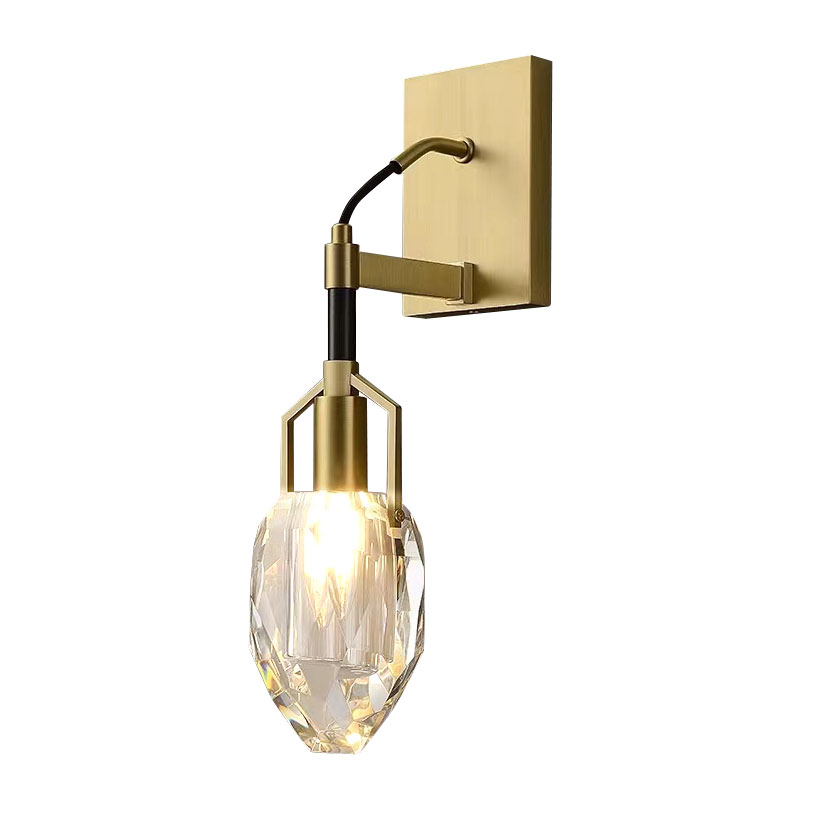 Бра DeLight Collection Wall lamp 8960-1W brass/clear Бра DeLight Collection Wall lamp 8960-1W brass/clear