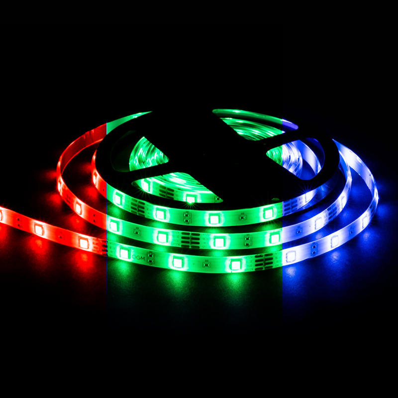 Светодиодная влагозащищенная лента OGM 12В 5050 7,2Вт/м RGB 5м IP65 LSE-284