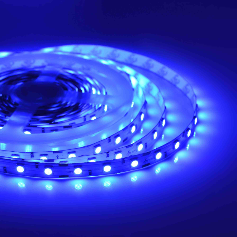 Светодиодная лента Apeyron 12В СТ 14,4Вт/м smd5050 60д/м IP20 5м синяя 50BL Светодиодная лента Apeyron 12В СТ 14,4Вт/м smd5050 60д/м IP20 5м синяя 50BL