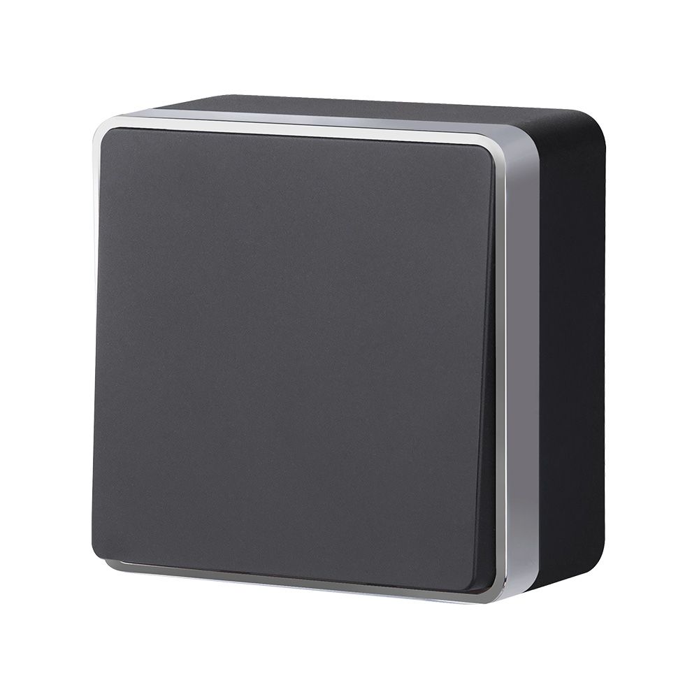 Выключатель одноклавишный Werkel Gallant (черный с серебром) W5010034 4690389163777 a051158