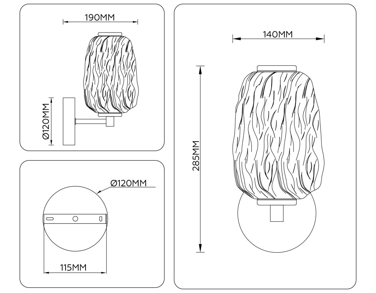 Бра Ambrella Light High Light Crystal LH30108